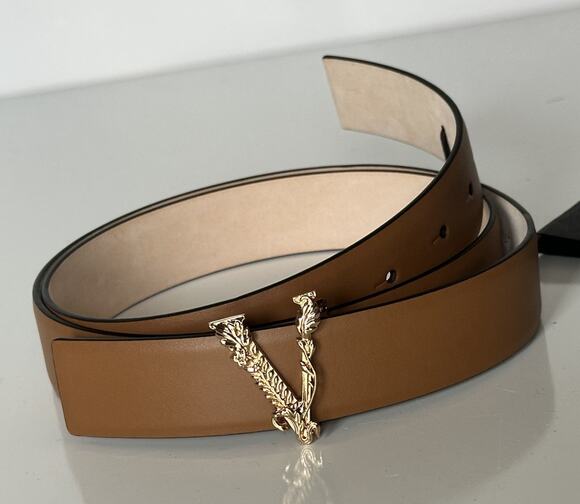 Versace Virtus Nude Calf Leather Belt 70 (28) Italy 1012380 NWT main image 8